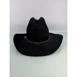 Vintage Bailey Black Cowboy Western Hat Beaver 5X XXXXX Size 7 3/8 Made in USA